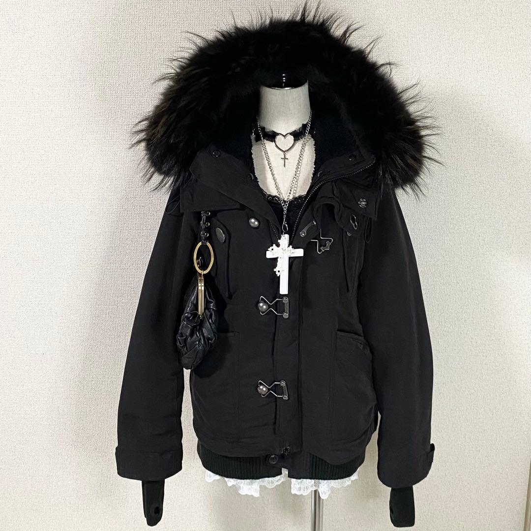 希少 y2k SLY ファー付き モッズコート 平成ギャル グランジ ブラック