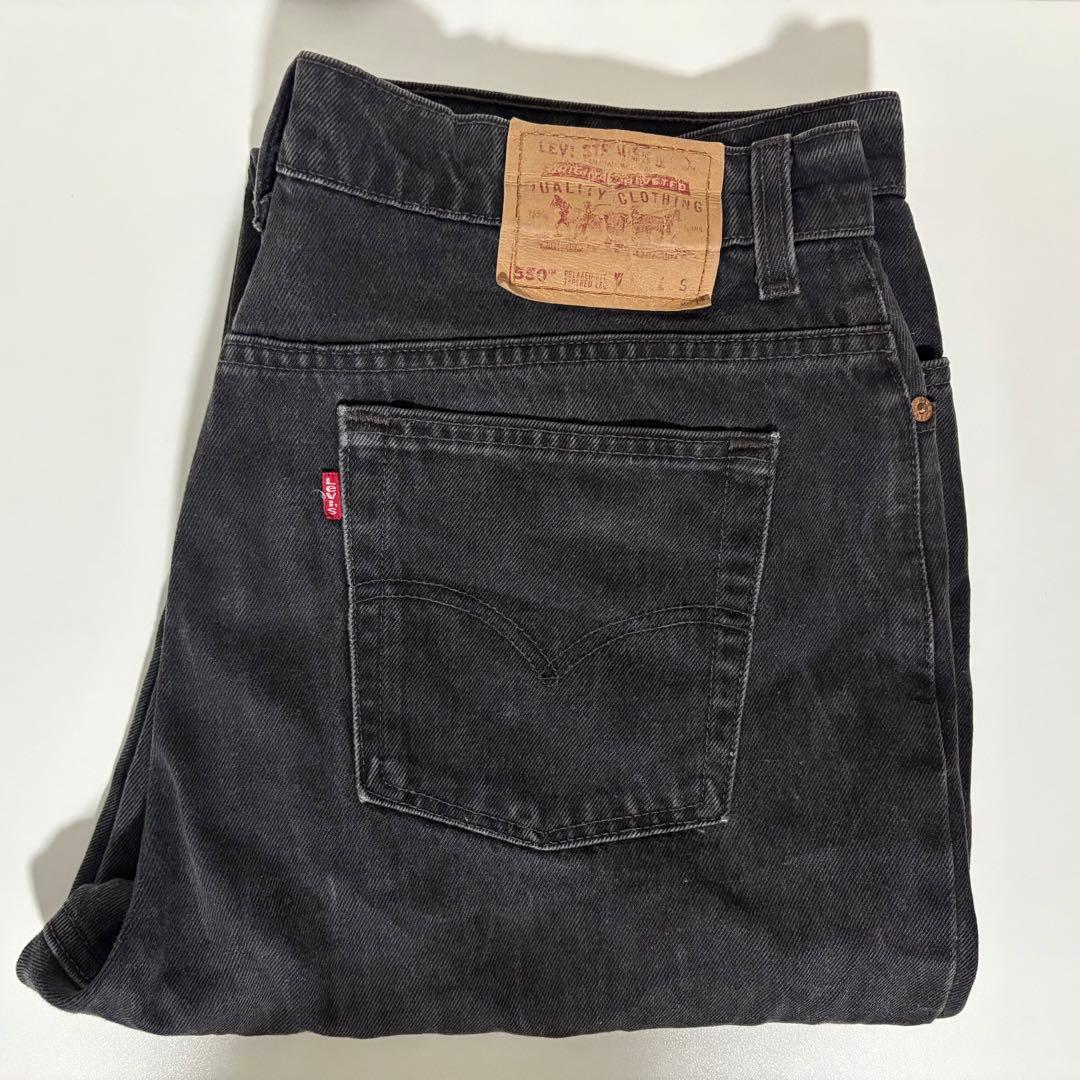 【90s】Levi's 550 USA製 ブラックデニム 約36/30