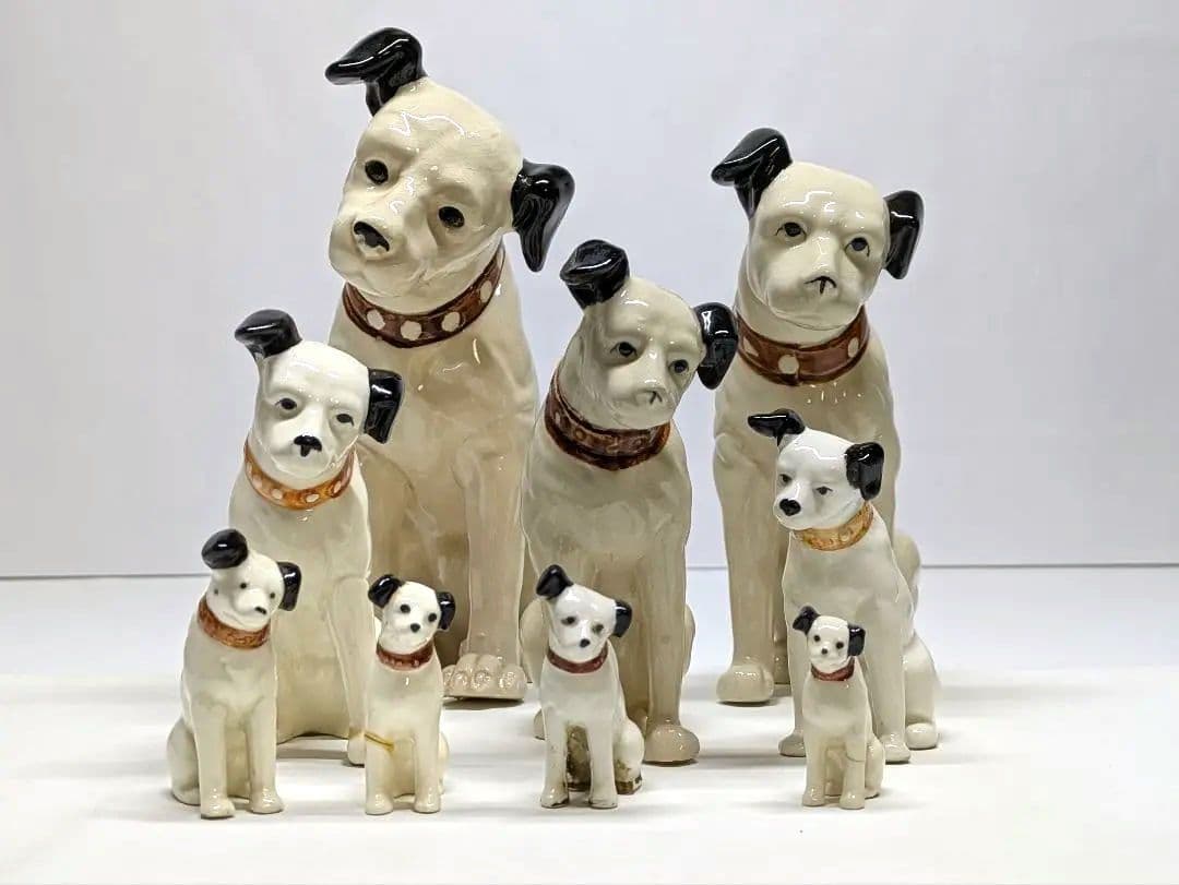 ビクター ニッパー 陶器製置物セット 9体