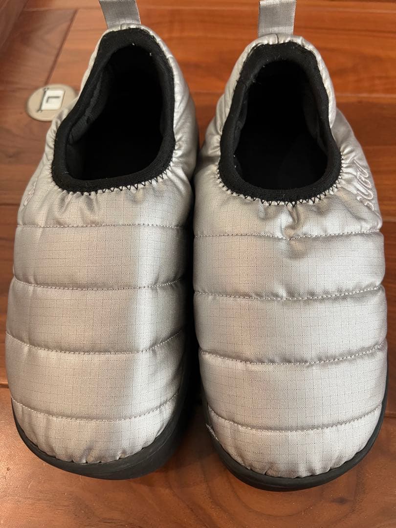 SUBU シルバー 厚底ナイロン スリッパ 収納袋付き