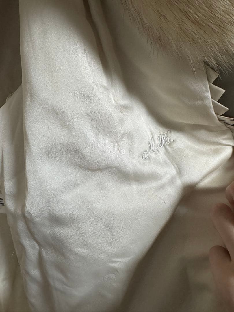 ファーコート　クリームベージュ系