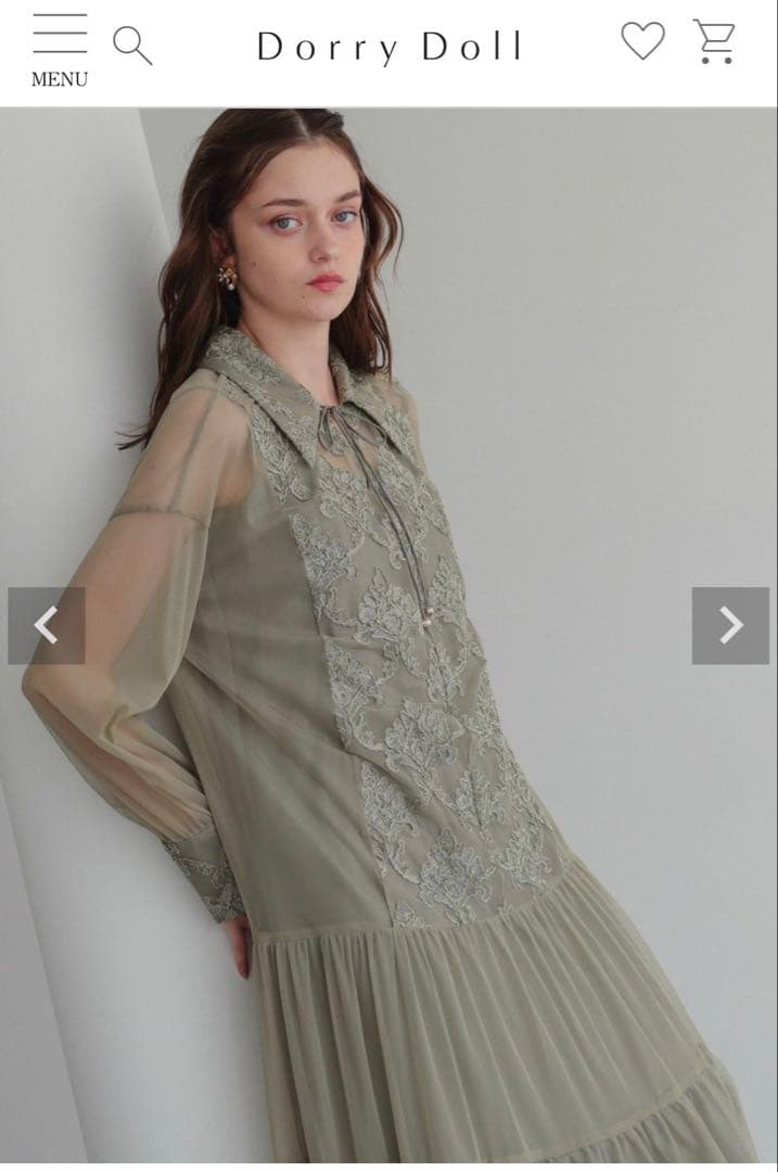 Dorry Doll デザインカラーモールレースドレス
