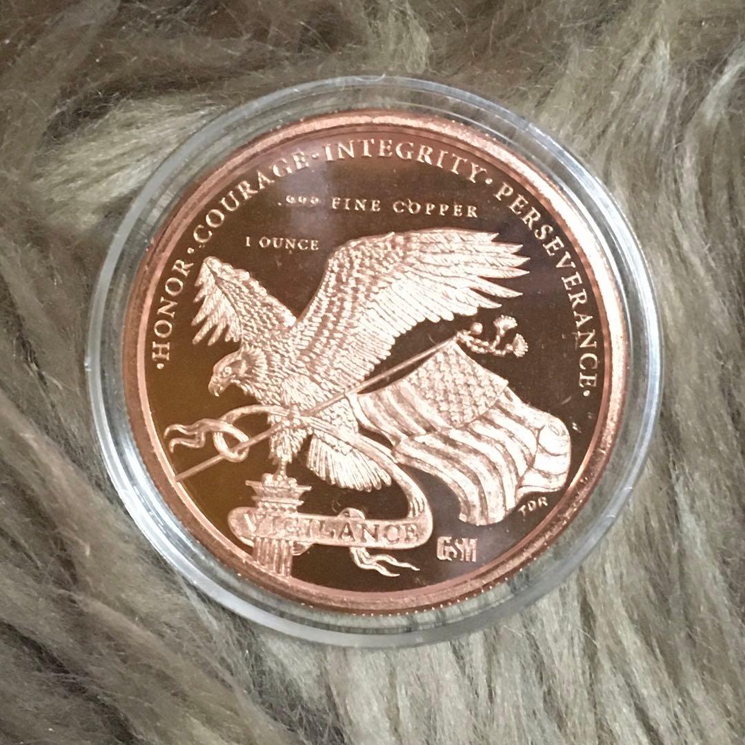 トランプ 第45代第47代大統領記念 1オンス カラー 銅メダル 限定 イーグル