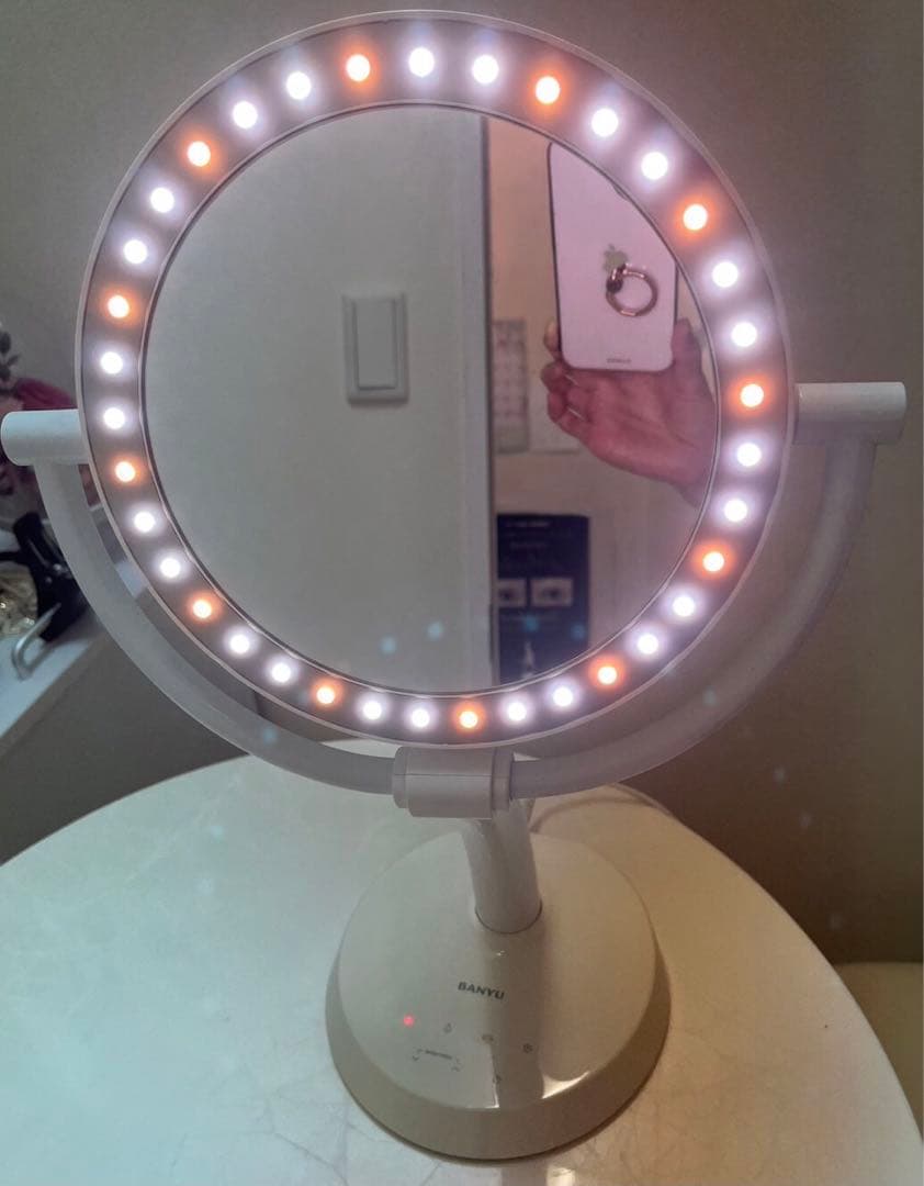 LED ダイヤモンドミラー メイクアップ ミラー