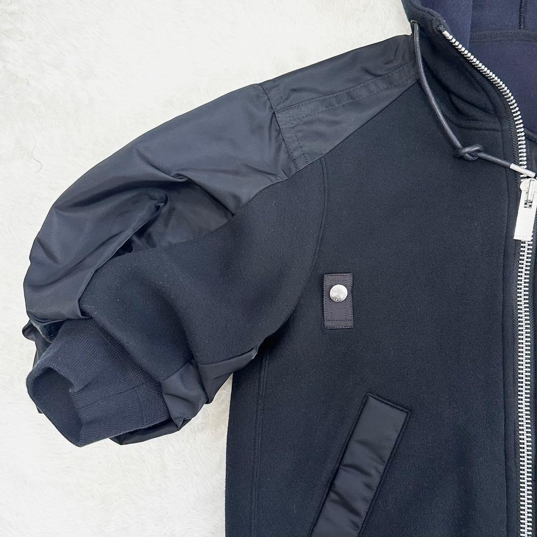 22SS 極美品✨sacai サカイ ブルゾン ジャケット ドッキング ブラック