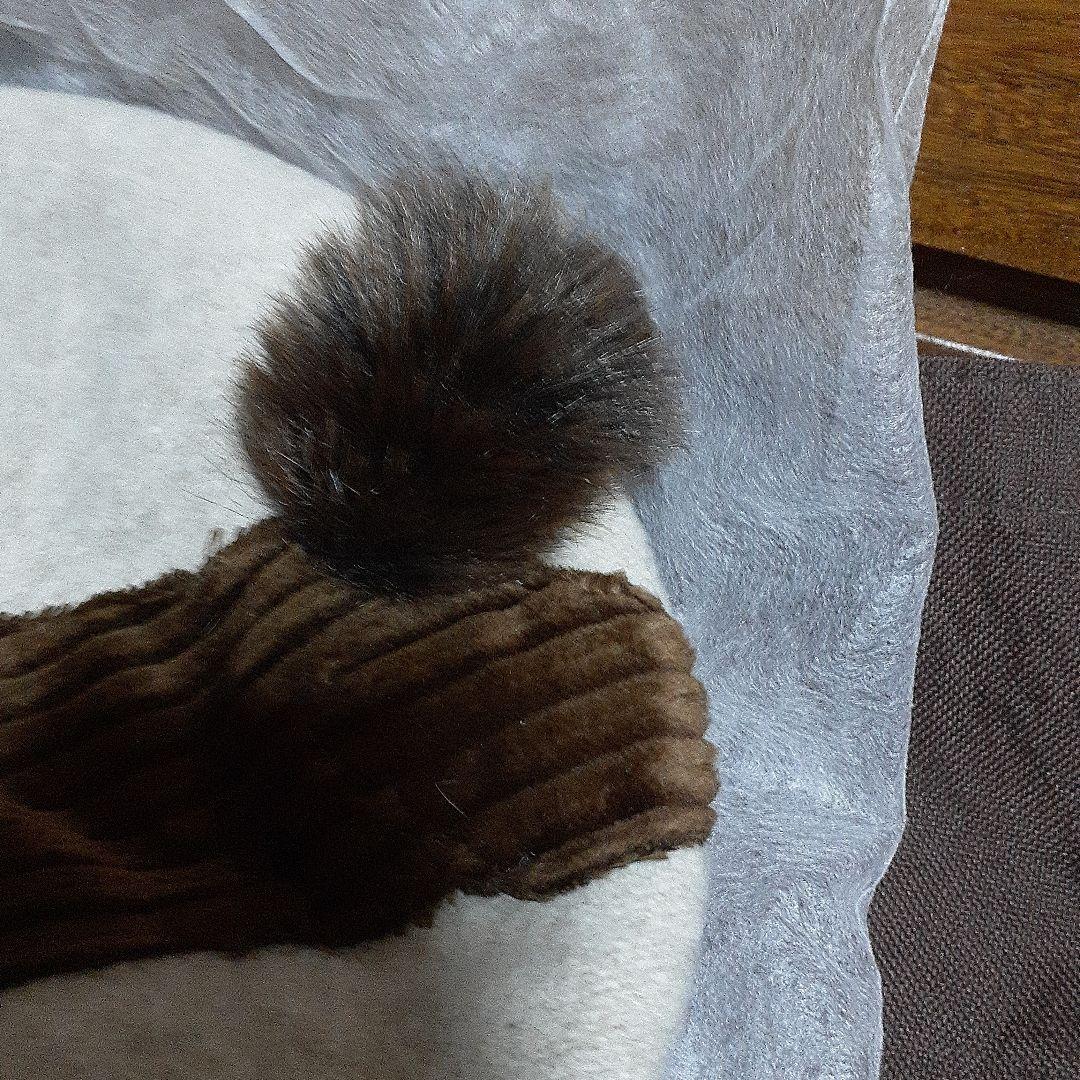 新品未使用　お馬さんのベレー帽　バラ色の帽子