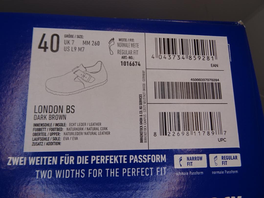 わ*ー様 新品★ビルケンシュトックロンドン濃茶サイズ40 26.0cm