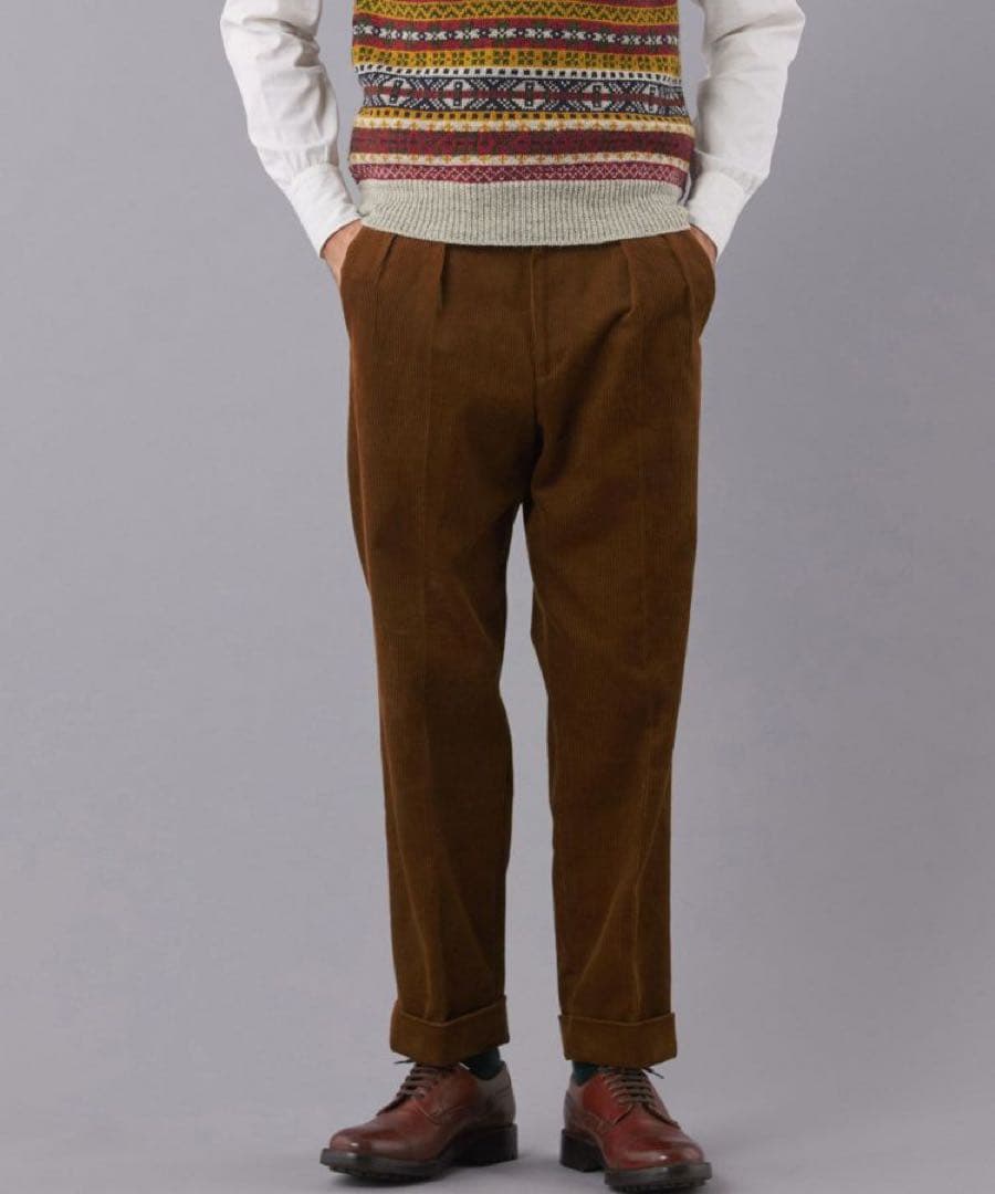 【ルドルフ】ブリティッシュメイド ポーツマス オフィサーパンツ ブラウンL