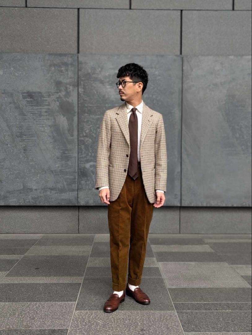 【ルドルフ】ブリティッシュメイド ポーツマス オフィサーパンツ ブラウンL