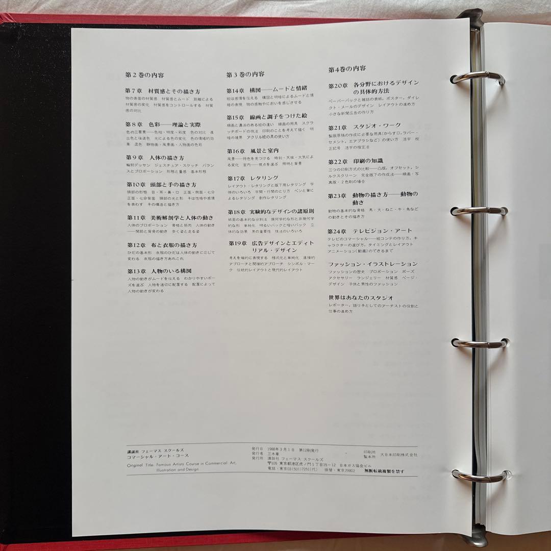 【匿名配送•送料込み】コマーシャルアートコース 第1〜第4巻　バインダーセット