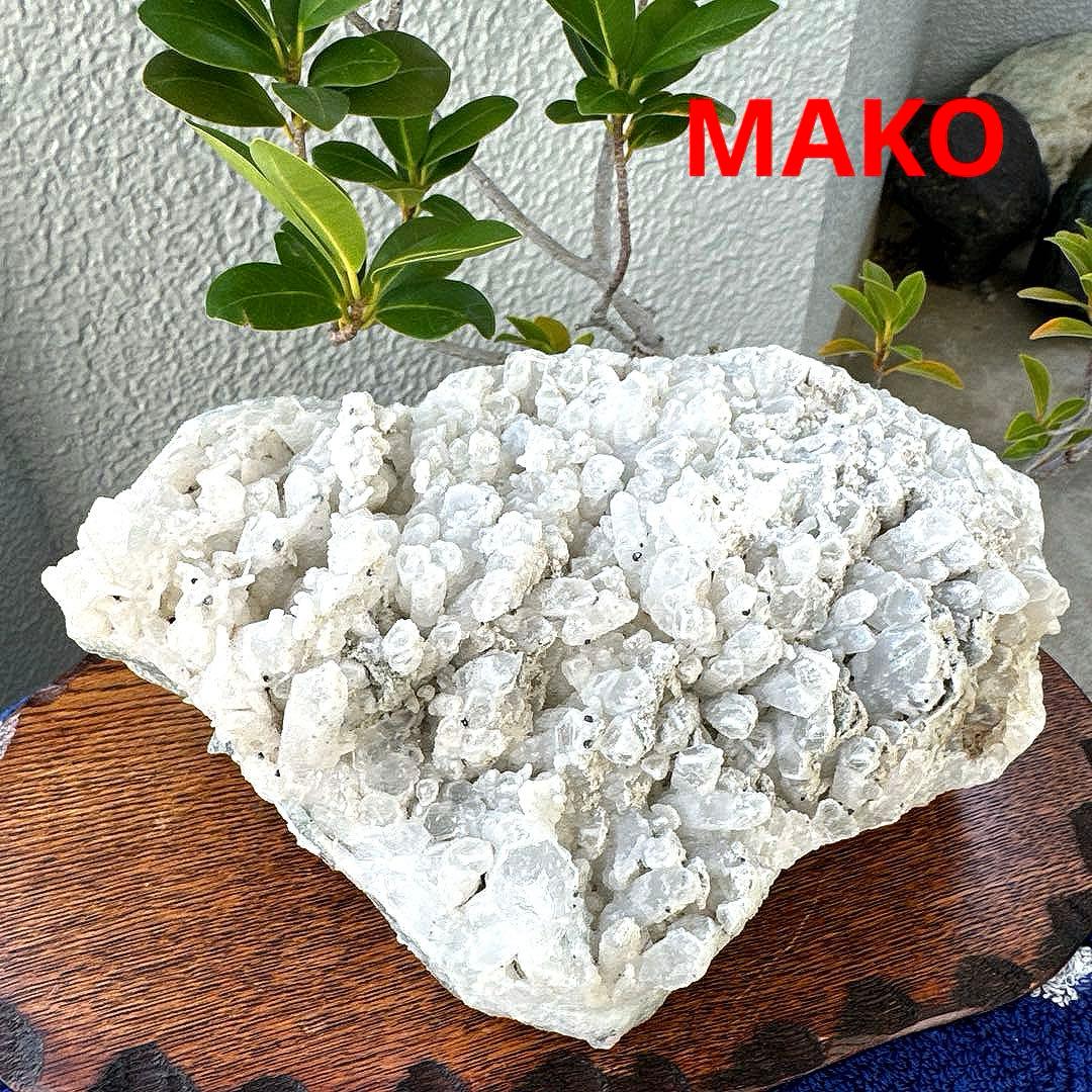 M1865☆重晶石共生水晶クラスター3.4Kg☆尾去沢鉱山産☆N50612