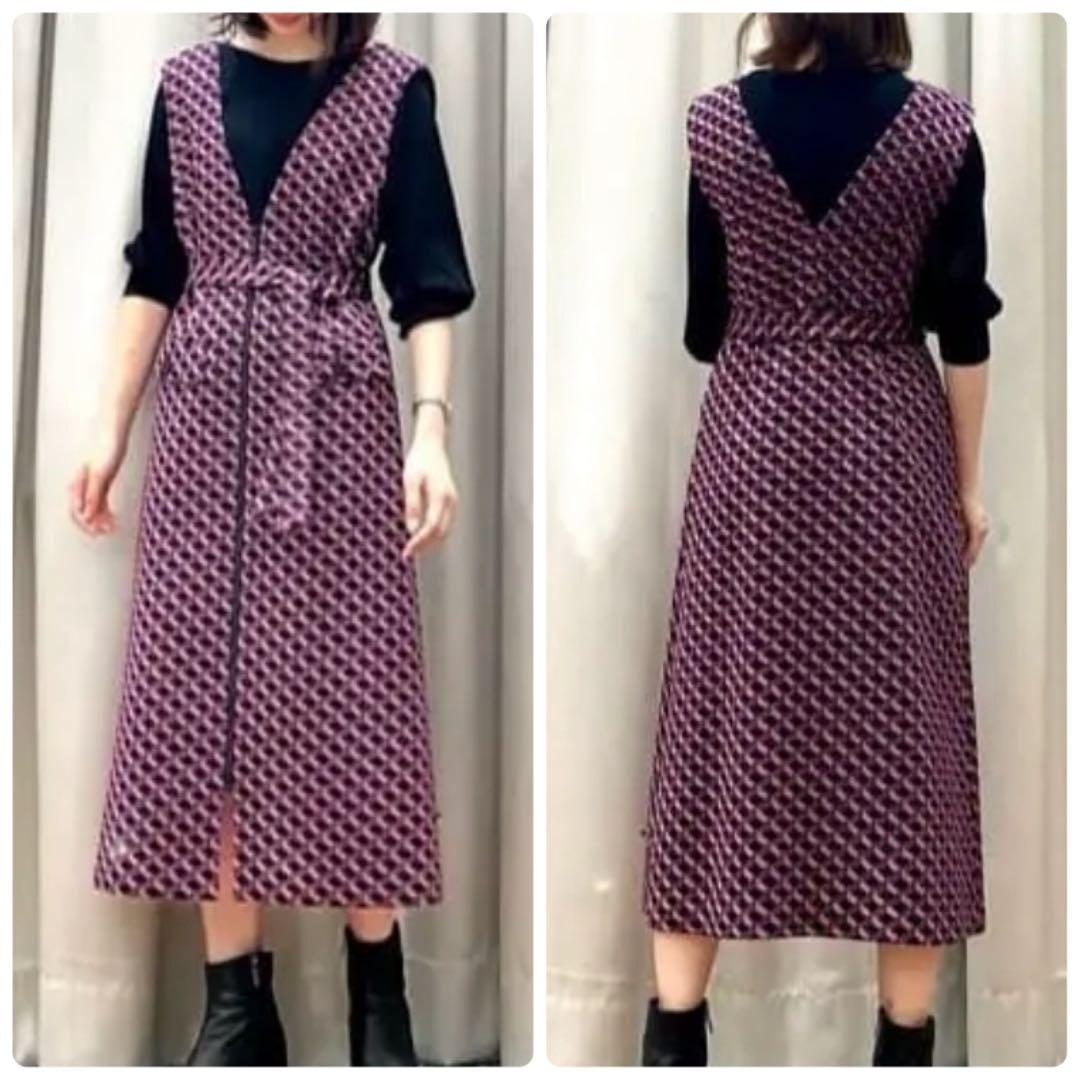 極美品✨2024年 グレースコンチネンタル キカジャガードラメドレス ワンピース