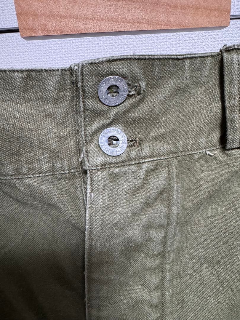 実物　フランス軍　M47パンツ　前期　メタルボタン　サイズ45