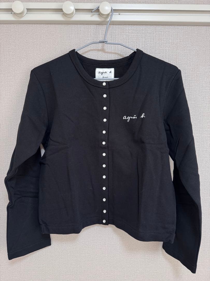 agnes b.× ADAM ET ROPE裏起毛 カーディガン ブラック