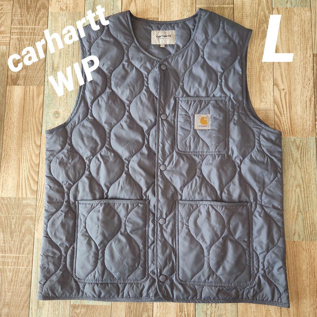 ペ*ゐ様 美品　carhartt WIP キルティングダウンベスト L ライトブ