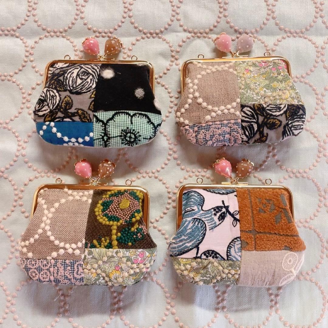 ミナペルホネン　ハンドメイド　がま口