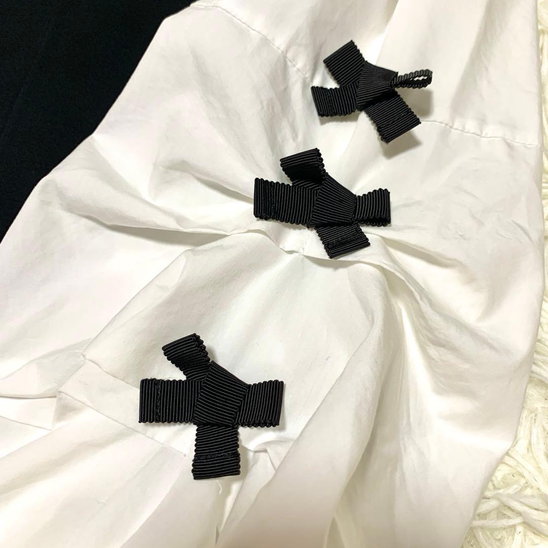 美品✨2023 エムズグレイシー ボリュームスリーブチュニック 40 リボン