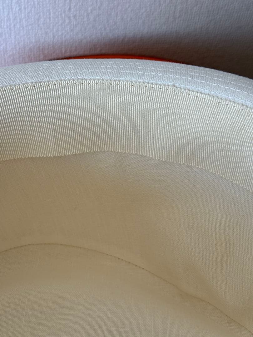 HERMES ホワイト ブラック ハット 59 エルメス パナマハット