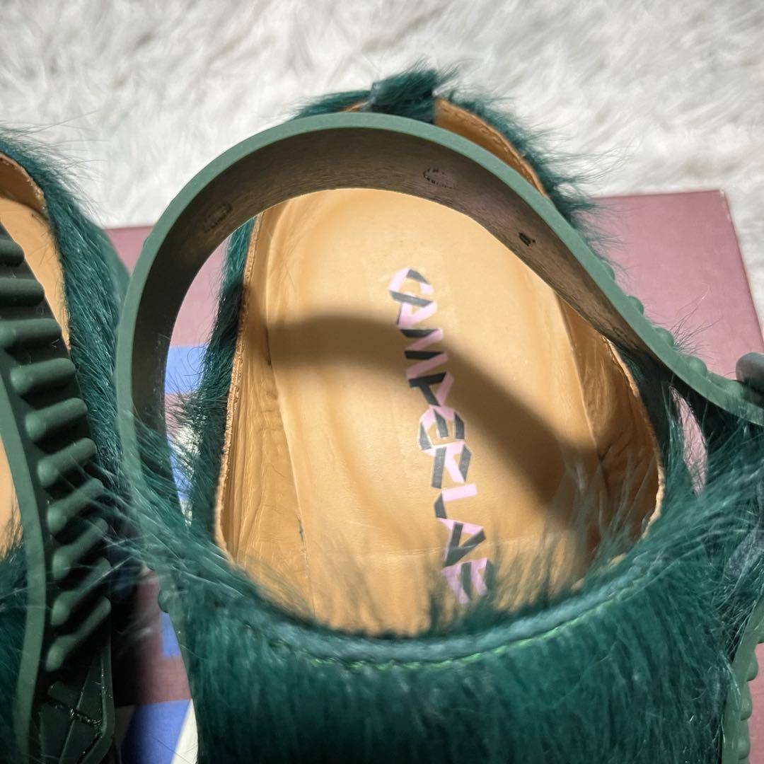 【未使用に近い】CAMPERLABラバーミュール 緑〈定価81,400円〉