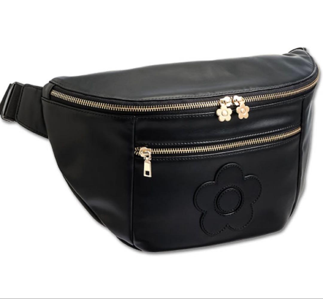 マリークワント 完全完売色 レアアイテム 新品デイジーブラックボディバッグ