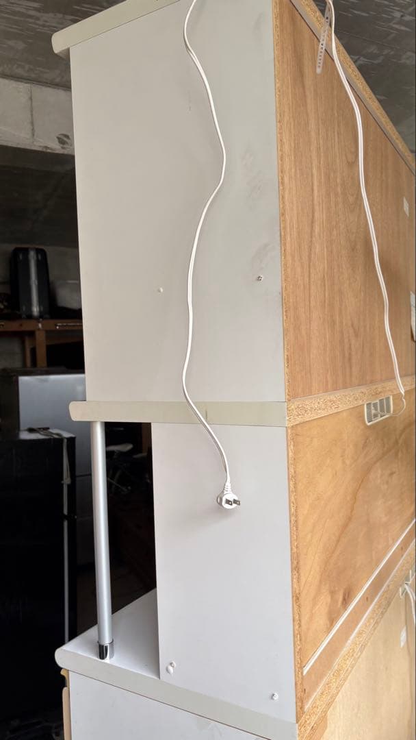 日本製（大川家具）食器棚キッチンボード(幅114cm)