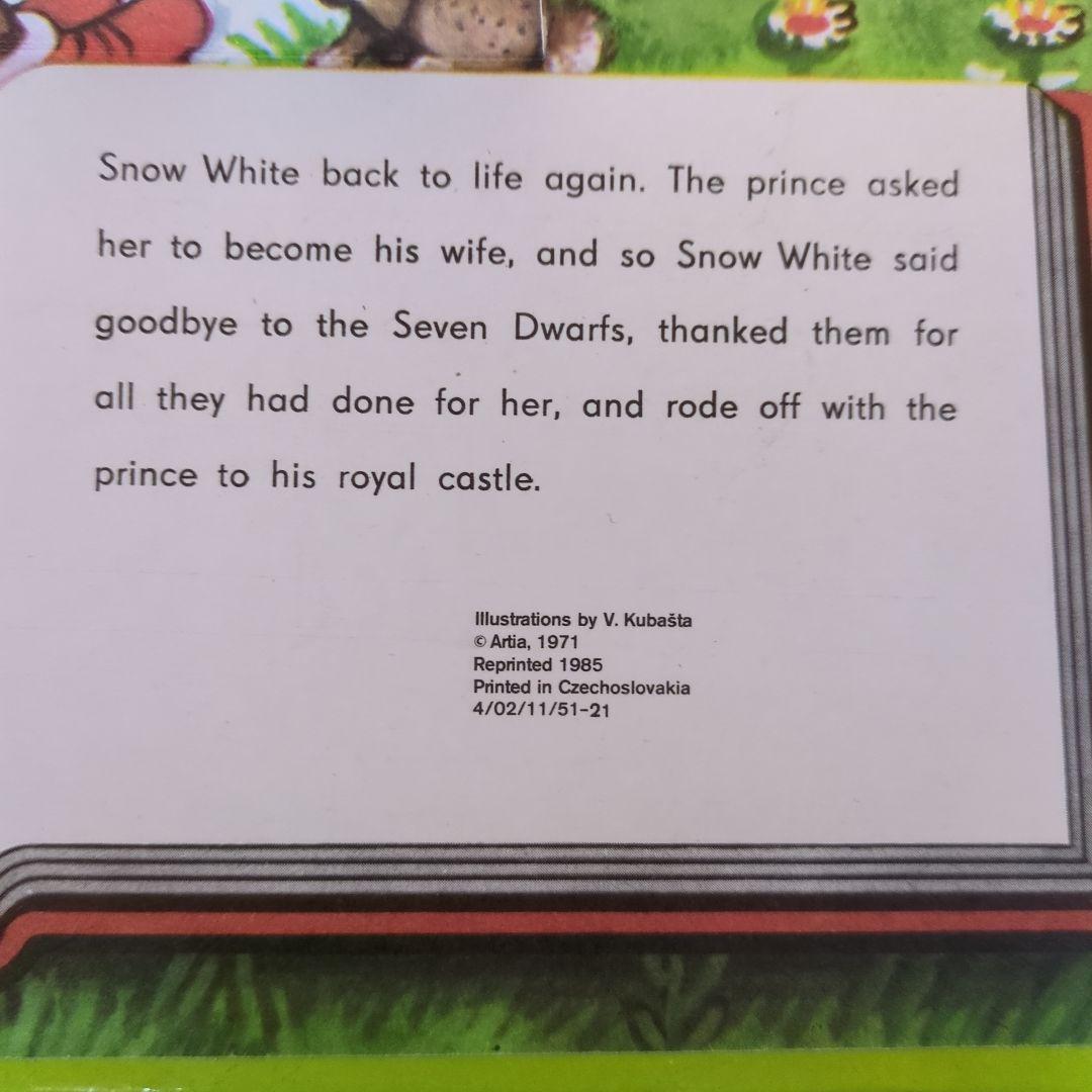 チェコの仕掛けヴィンテージ絵本　白雪姫