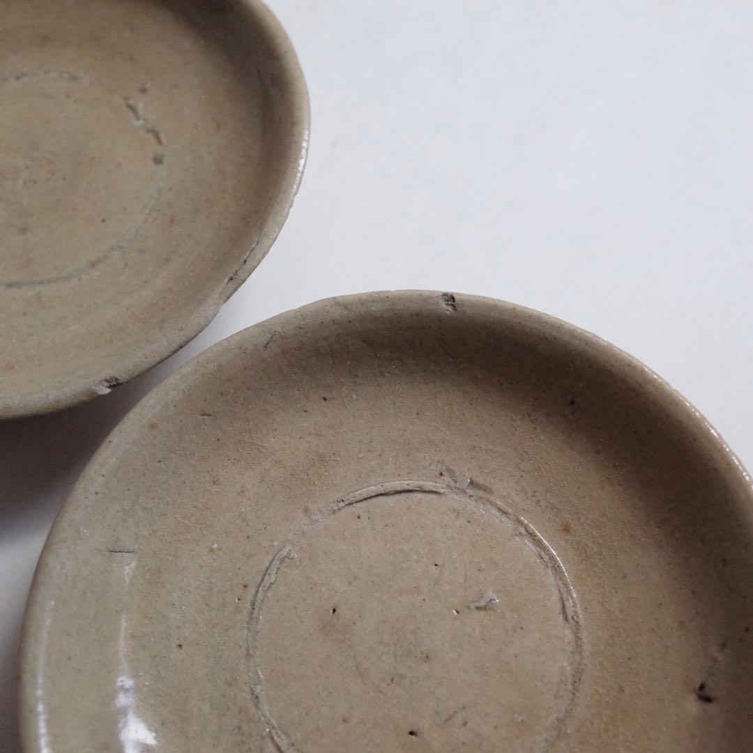 瀬戸　灰秞皿5枚組　江戸期　/古瀬戸　美濃