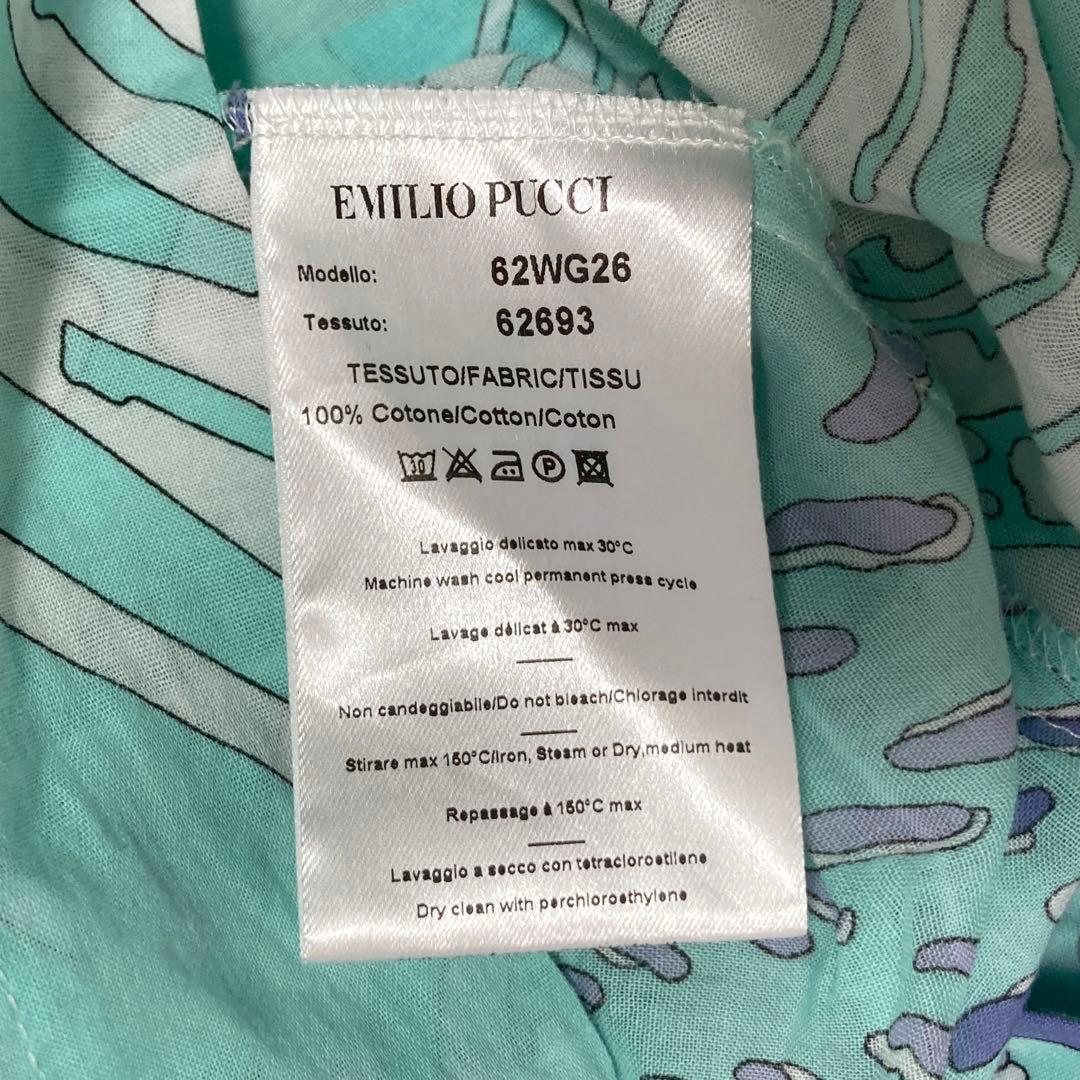 EMILIO PUCCI 総柄チュニック ライトブルー M エレガント