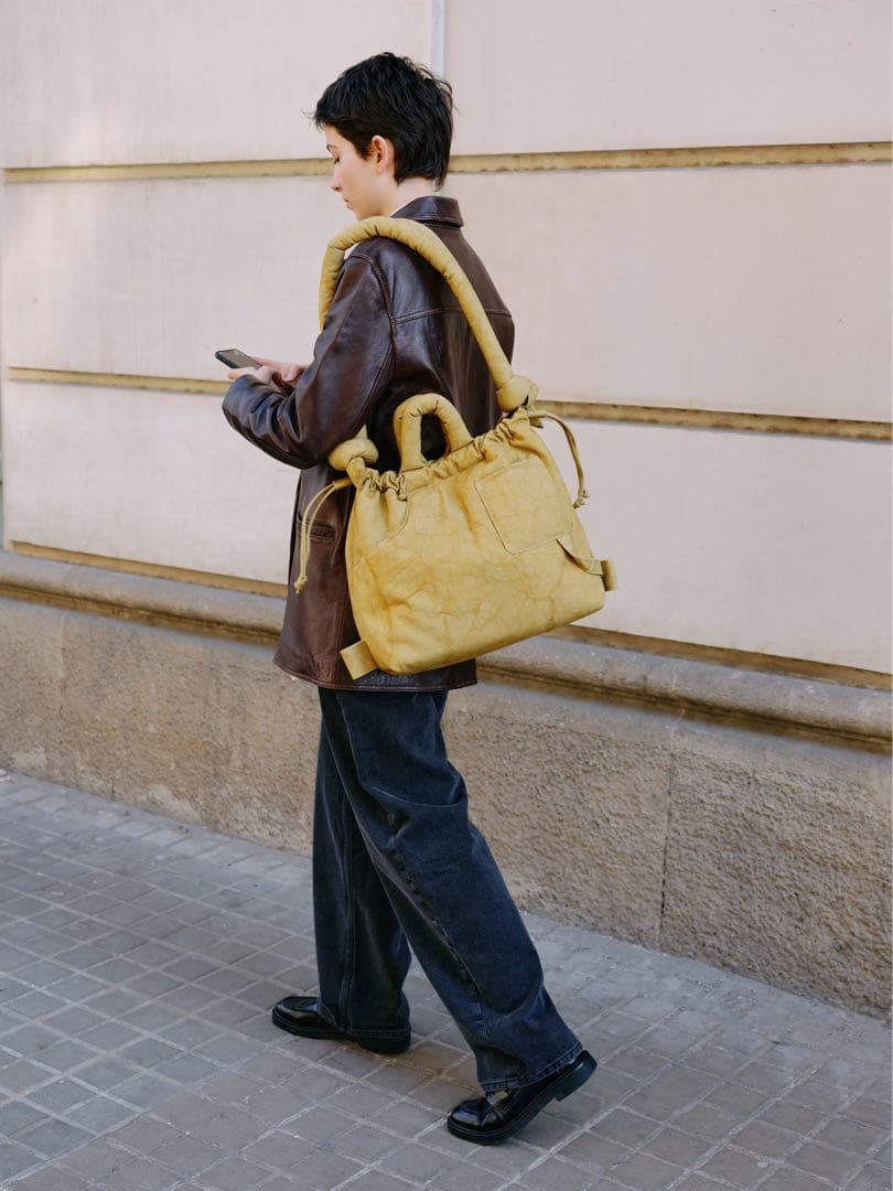 ÖLEND BACKPACKS ONA WASHED BAG マスタード