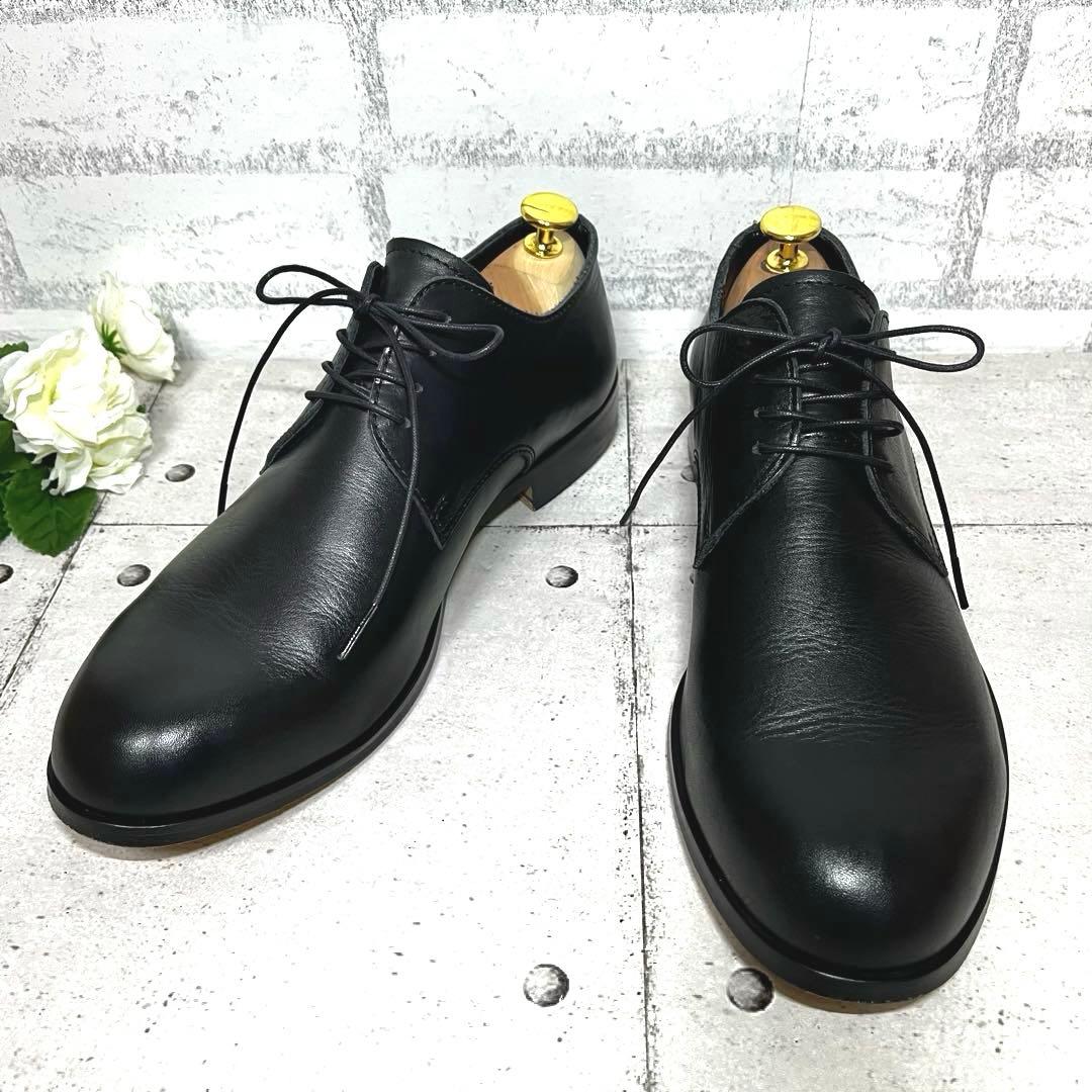 【パドローネ】ダービーシューズ プレーントゥ レザー♡ブラック 41