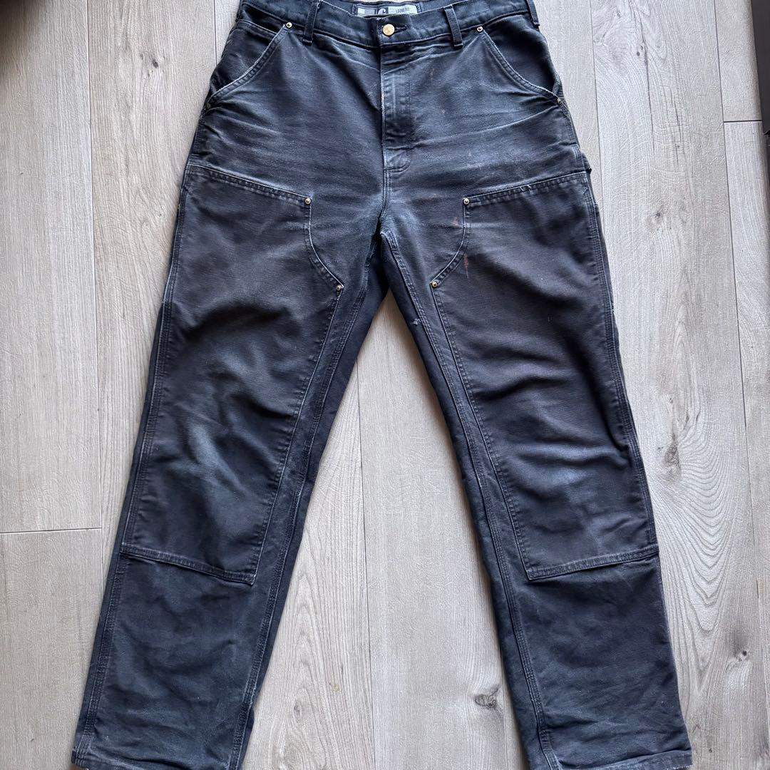 carhartt ダブルニー ペインターパンツ 33×34 ブラック USA製