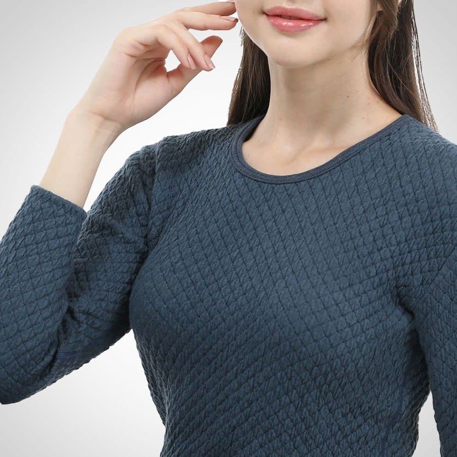 ひだまり　チョモランマ　肌着　婦人用長袖丸首インナー　Ｍ　QMS821　37