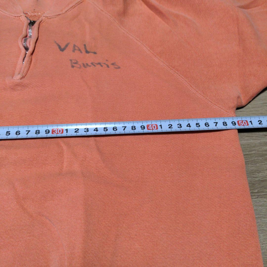 激レア 稀少 40s ハーフジップスウェット 半袖 コの字留 オール2本針