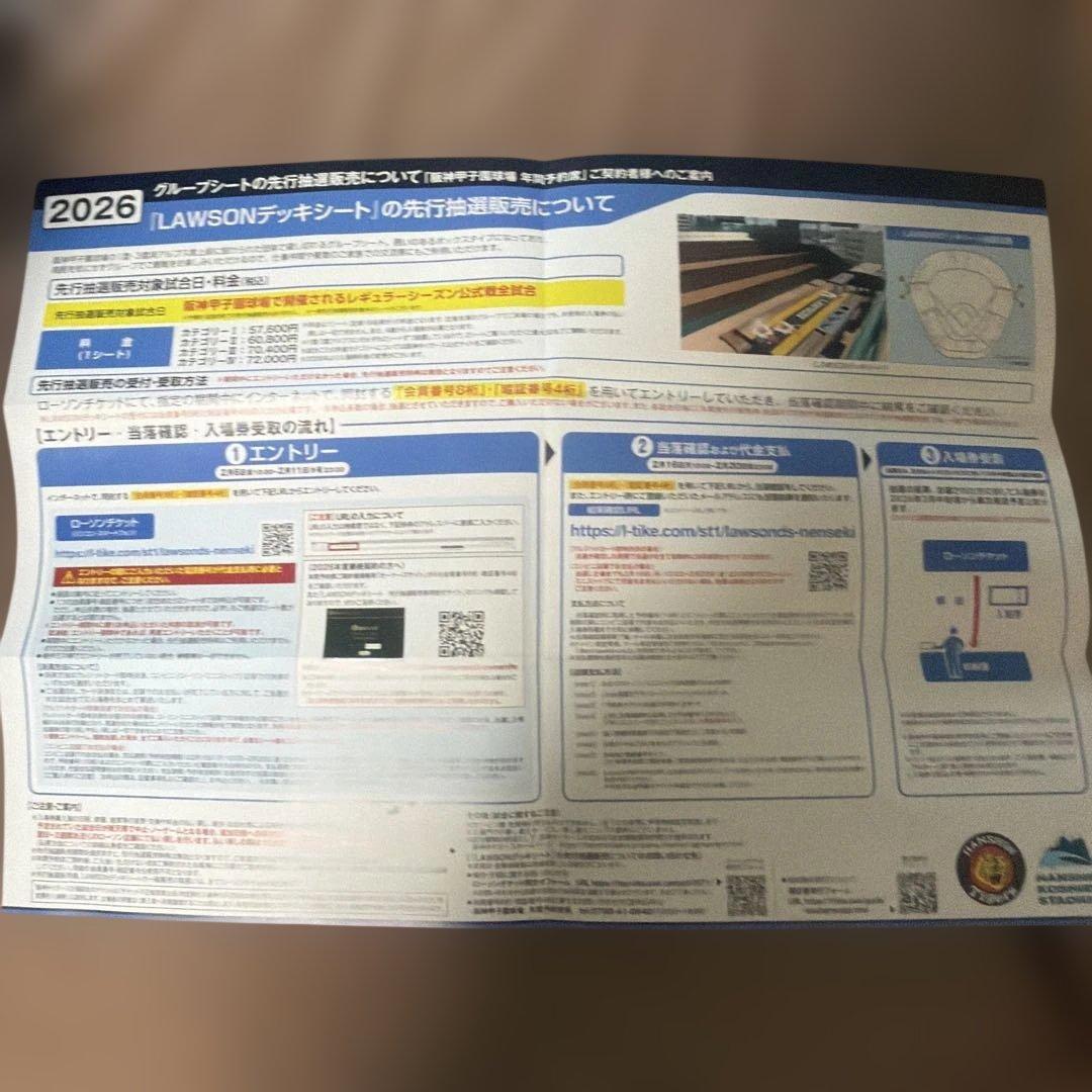 甲子園　グループシート先行抽選販売