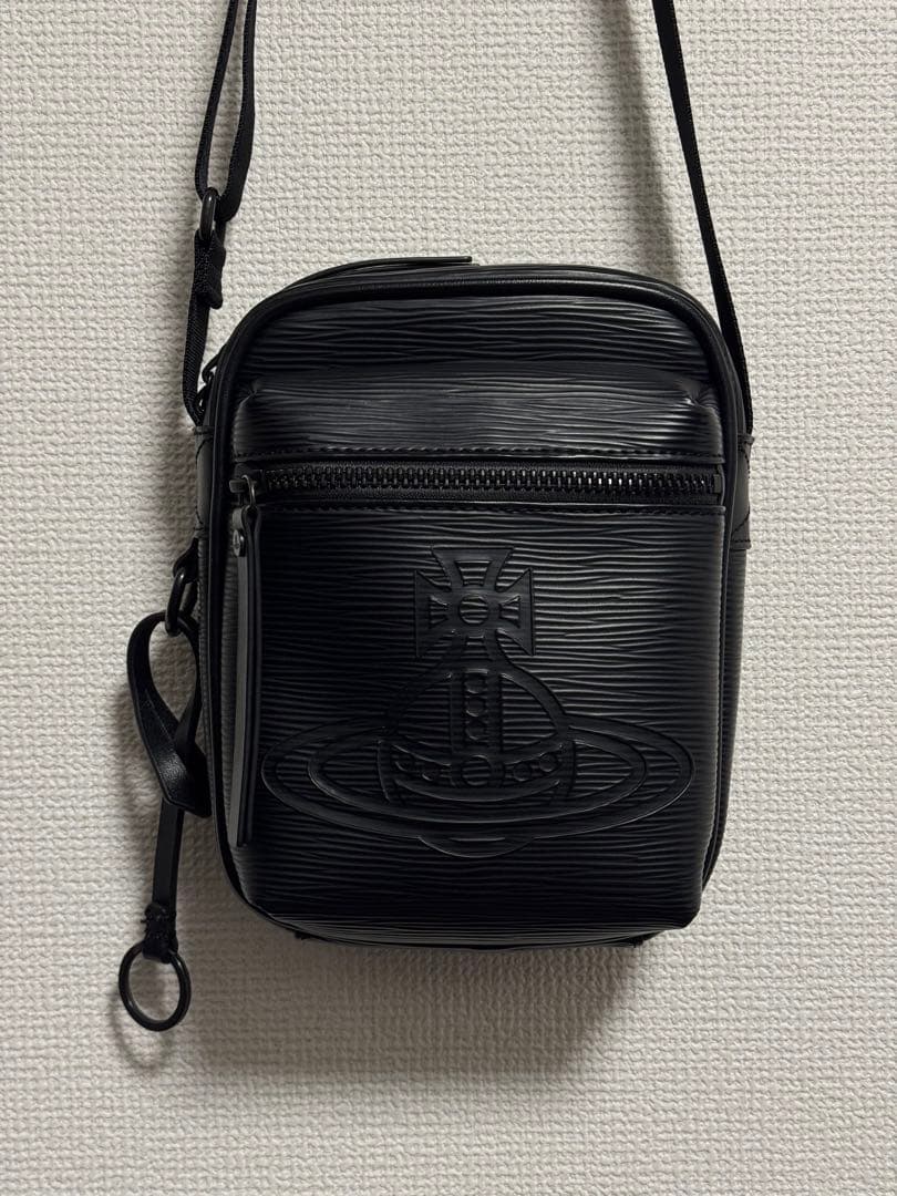 【Vivienne Westwood】型押し レザー ショルダー バッグ