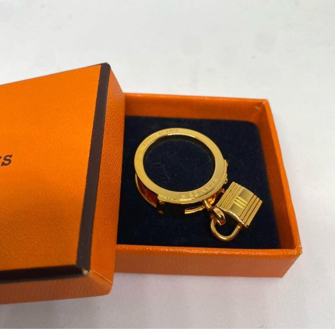 @エルメス　スカーフリング　ケリー　イエロー ゴールド 小物