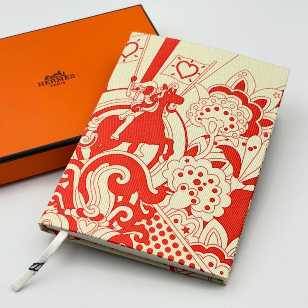 エルメス シルクノート レッド ファッション メモ帳　0512-S6036h