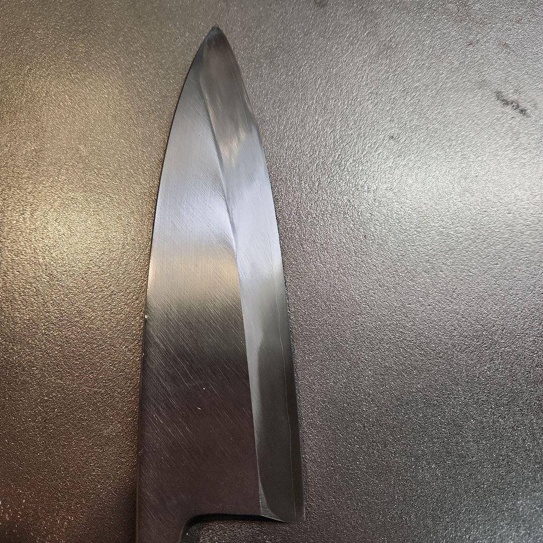 銀三　出刃包丁　16.5cm　5.5寸　水牛八画柄