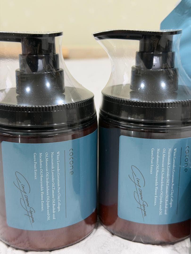 cocone クリームシャンプー ボトル2本＆大容量詰め替え＋ヘアマスクおまけ付