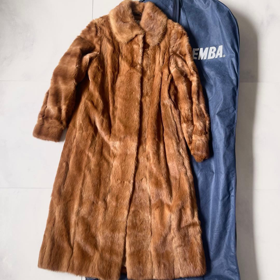 極美品✨ エンバ EMBA 最高級 ミン クファー ロングコート デミバフ 9号
