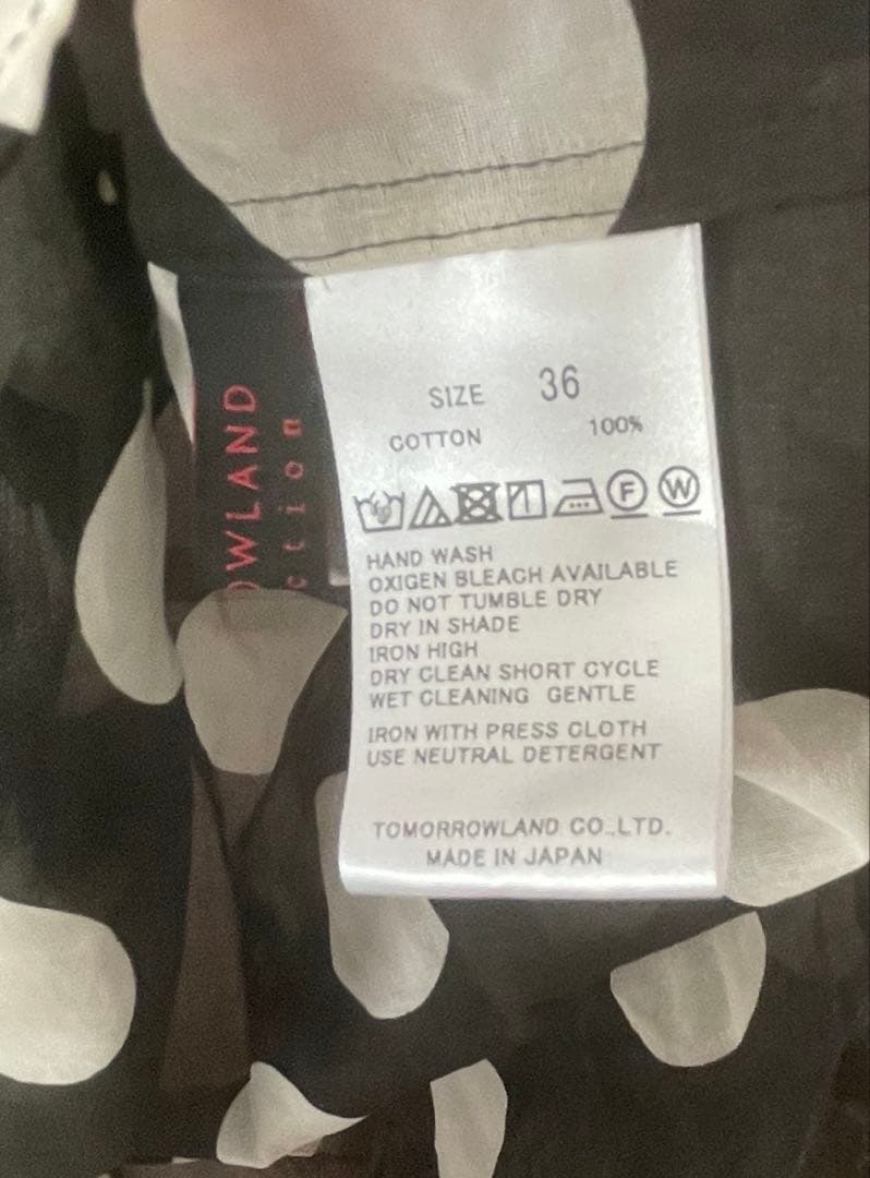 トゥモローランドコレクション　イヴェールドットプリント バックリボンブラウス