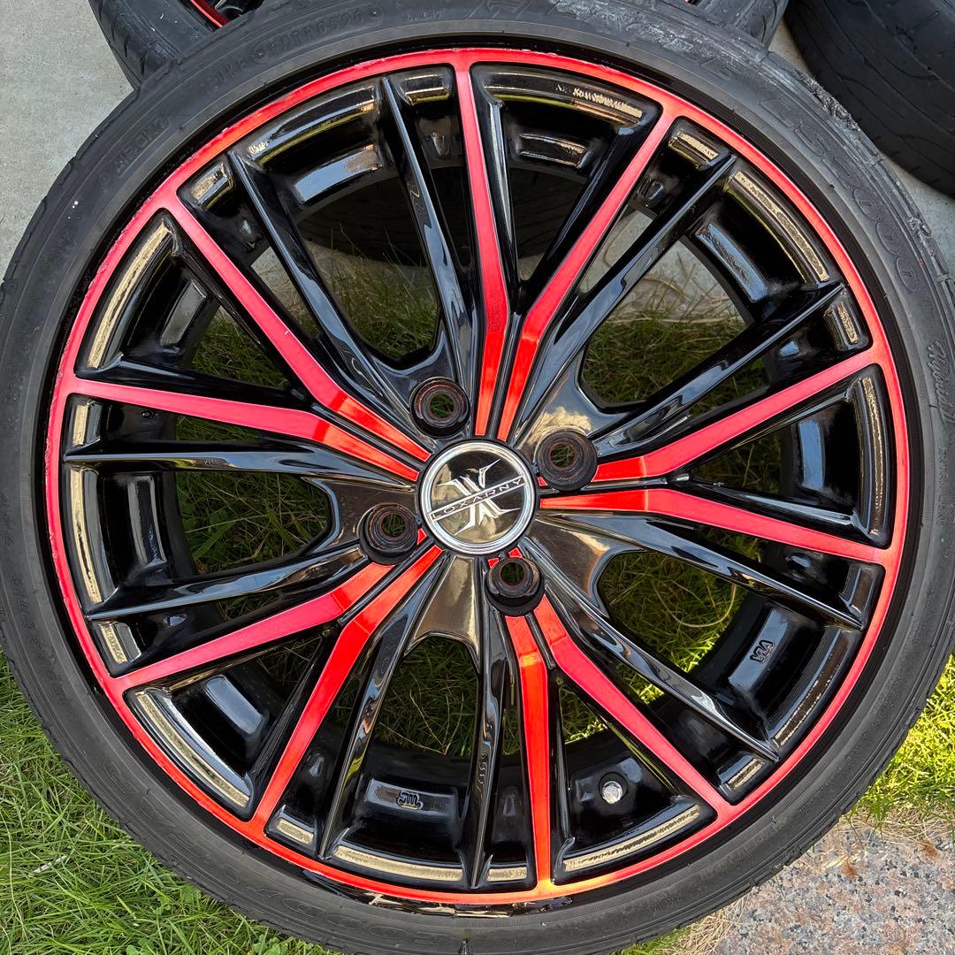 タイヤ　ホイール　ロクサーニ　マグナス　レッド　16インチ　100 4穴　+48