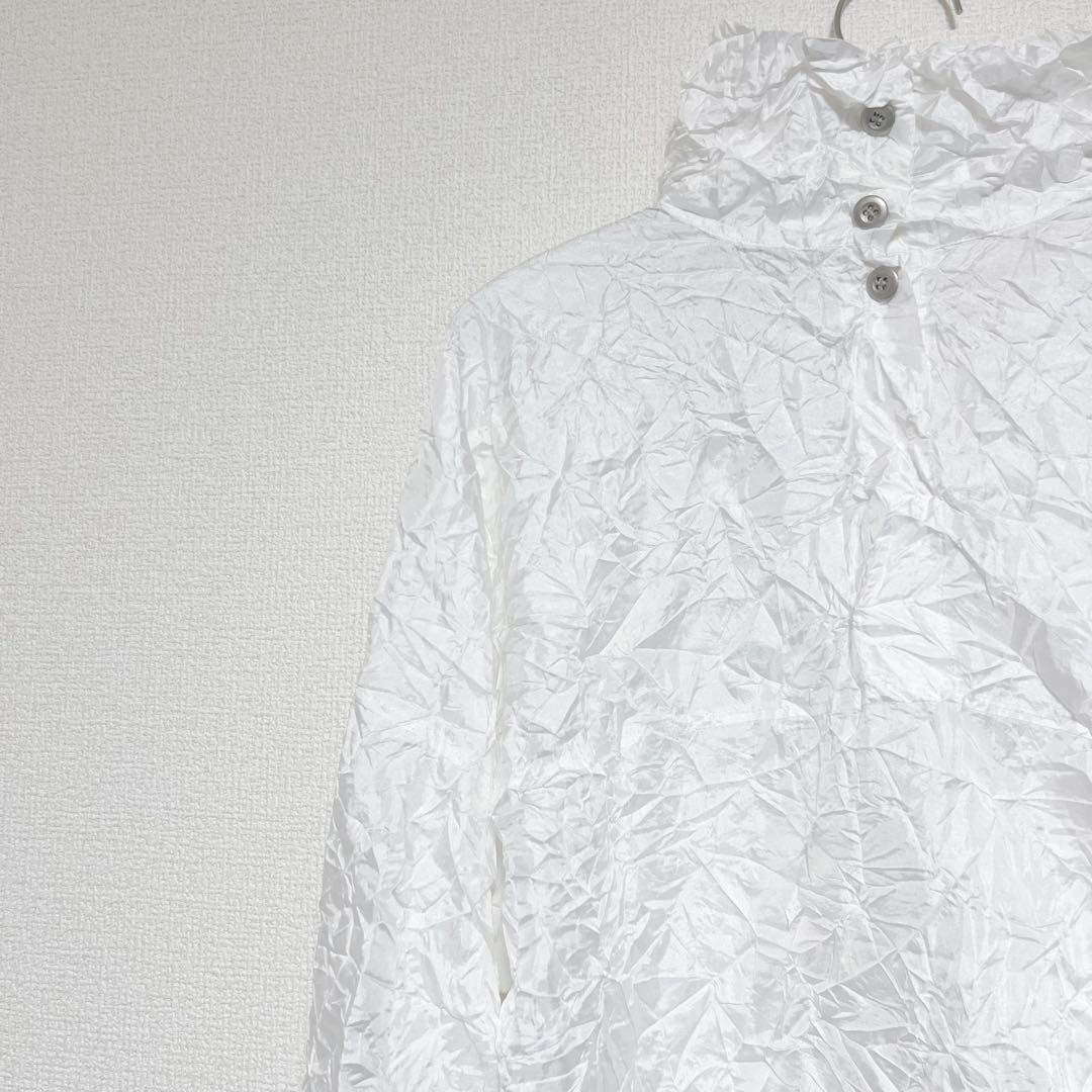 ISSEY MIYAKE イッセイミヤケ シワ加工　ハイネック　トップス