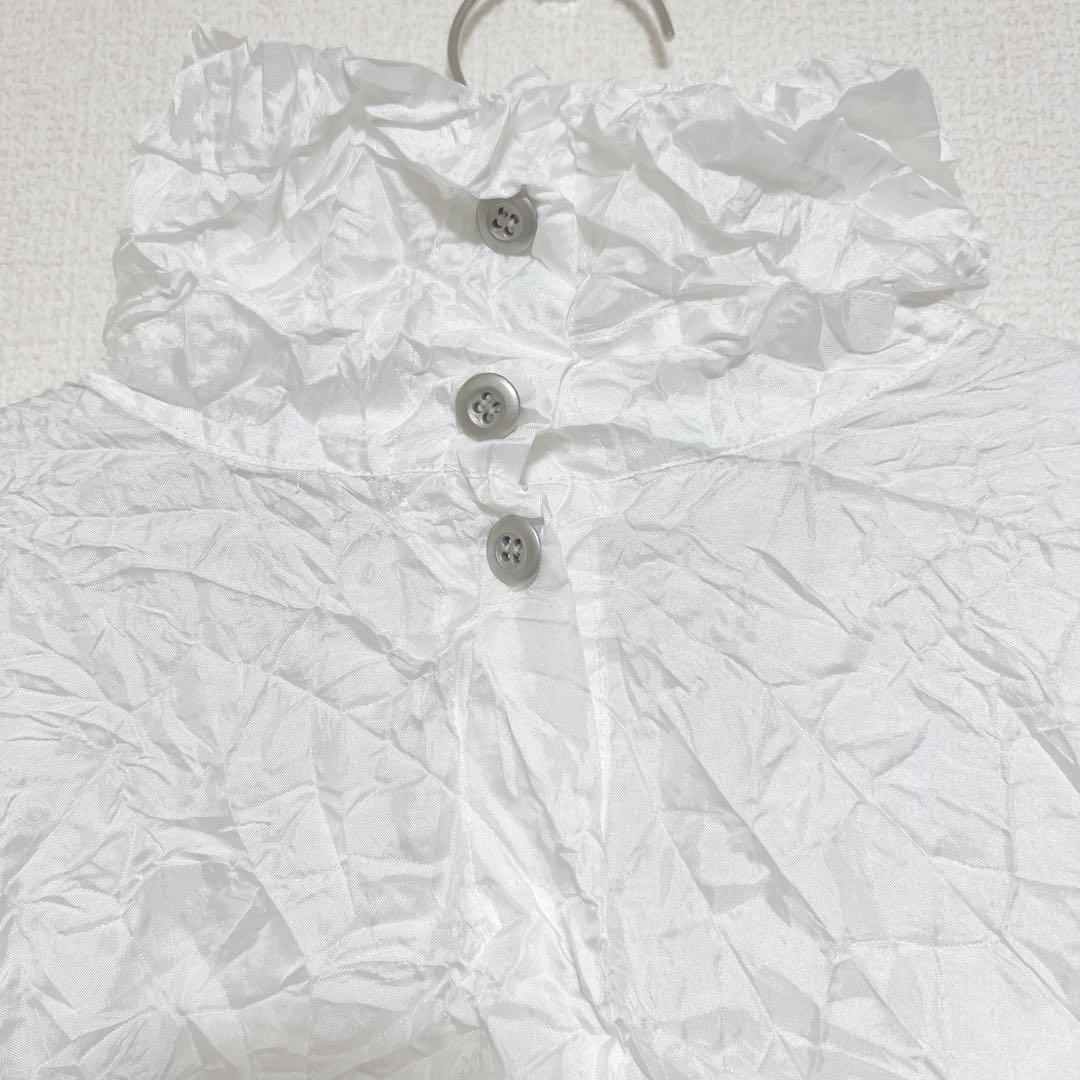 ISSEY MIYAKE イッセイミヤケ シワ加工　ハイネック　トップス