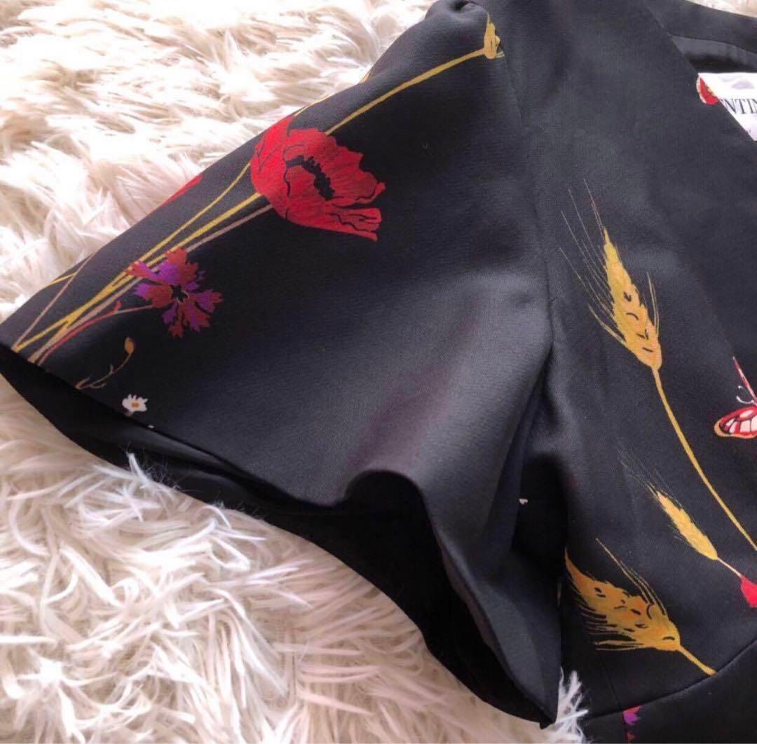 希少サイズ✨ヴァレンティノ【48】シルク混ミニドレス和柄ワンピース定価12.8万