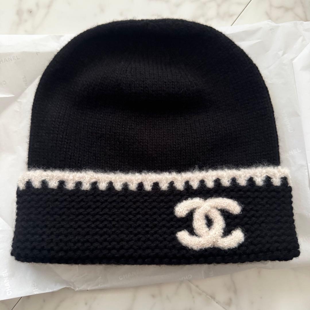 新品未使用　CHANELシャネル/カシミアニット帽