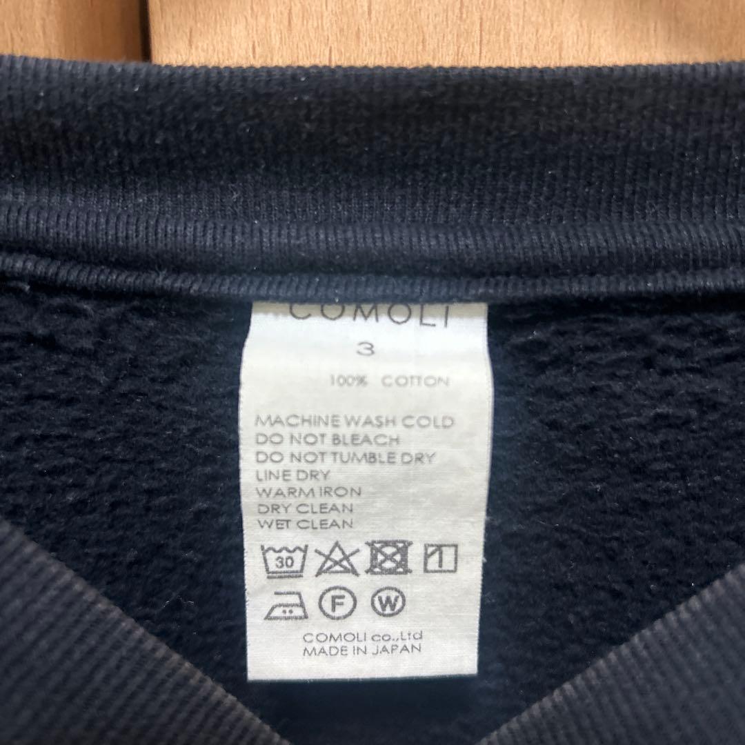 COMOLI/コモリ　コットン吊裏毛クルーネック