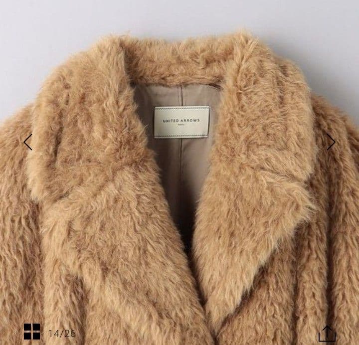 【着用回数２回】UNITED ARROWS　ボア ハーフスリーブ ベスト