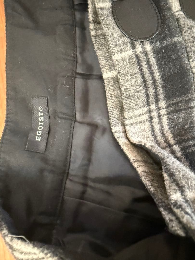 Y2K 平成ギャルEGOIST チェック柄プリーツスカート グレー系