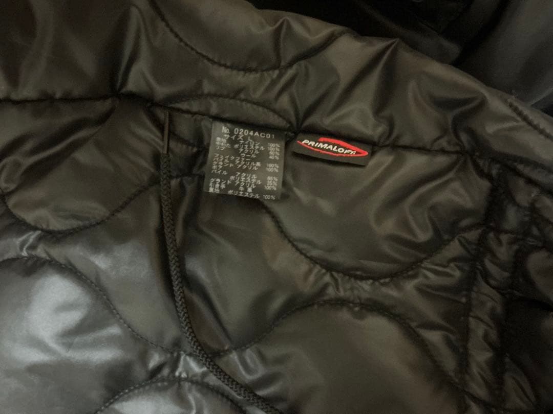 ヒステリックグラマー　ブラック ミリタリージャケット ファー付き　希少Lサイズ